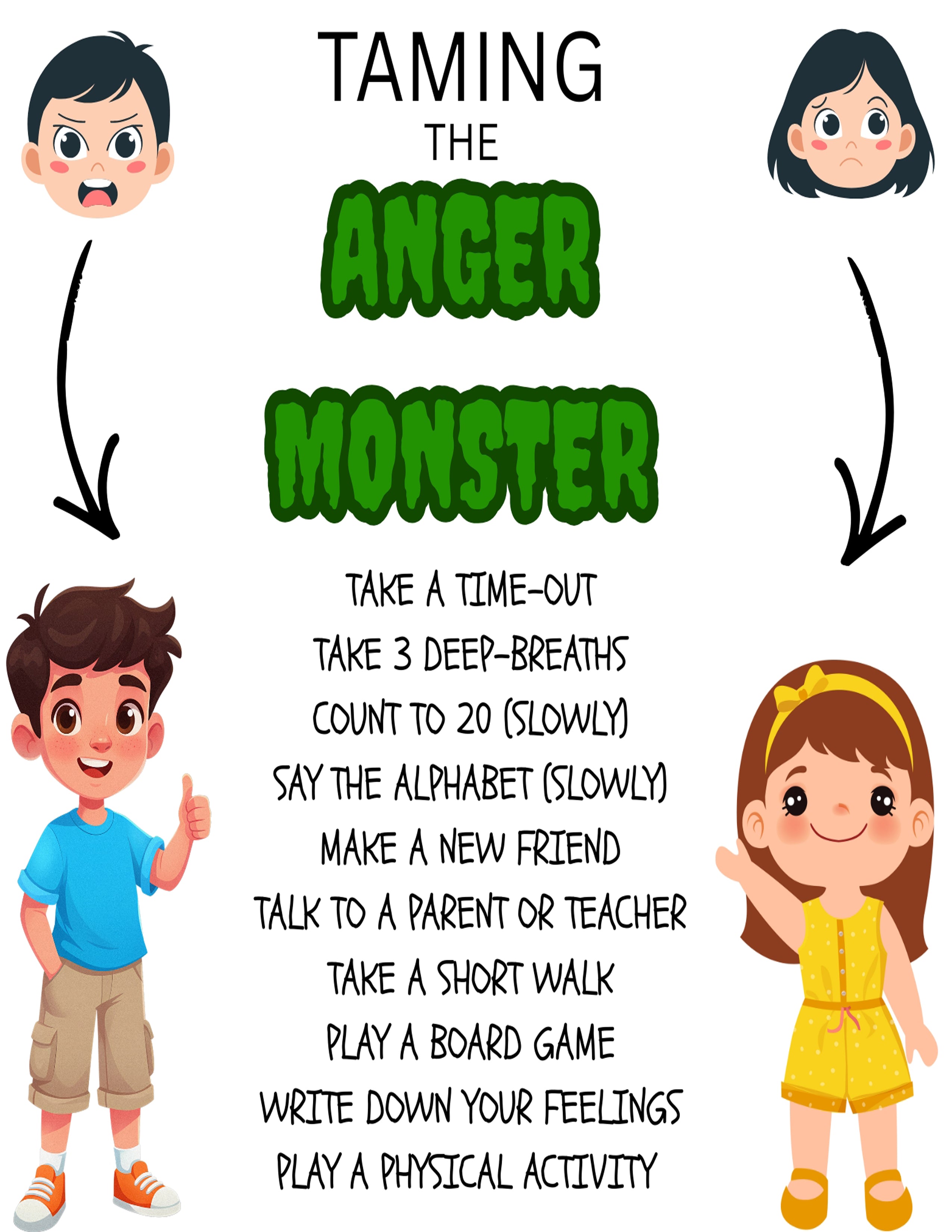 Taming The Anger Monster - Digital Download 8.5x11 inch